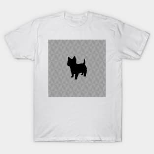 Cairn Terrier / Westie Dog Lover Gift - Scandi Geometric Silhouette T-Shirt